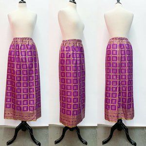 Traditional Thai Silk Sinh Skirt Long S/M